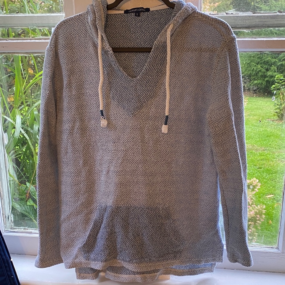 Ocean Drive Blue Hooded Sweater